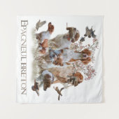 エパグヌールブレトンブリタニースパニエル犬タペストリー タペストリー (正面(横))