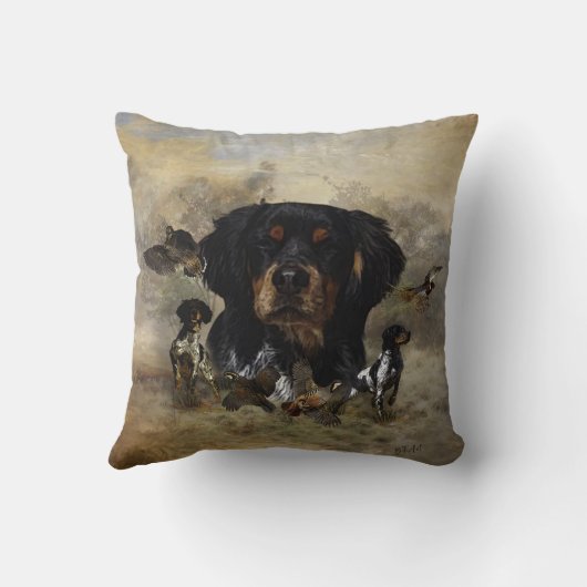 エパグヌールブレトンブリタニースパニエル犬装飾用クッション クッション (裏面)