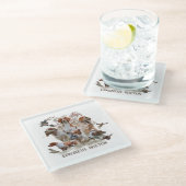 エパグヌールブレトンブリタニースパニエル犬 ガラスコースター (アングル)