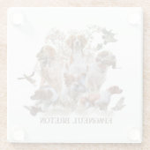 エパグヌールブレトンブリタニースパニエル犬 ガラスコースター (裏面)