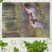 エパグヌールブレトンブリタニースパニエル犬 キッチンタオル (折り畳み)