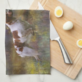 エパグヌールブレトンブリタニースパニエル犬 キッチンタオル (四つ折り)