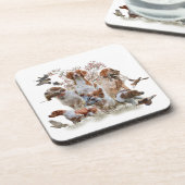 エパグヌールブレトンブリタニースパニエル犬 コースター (左側)