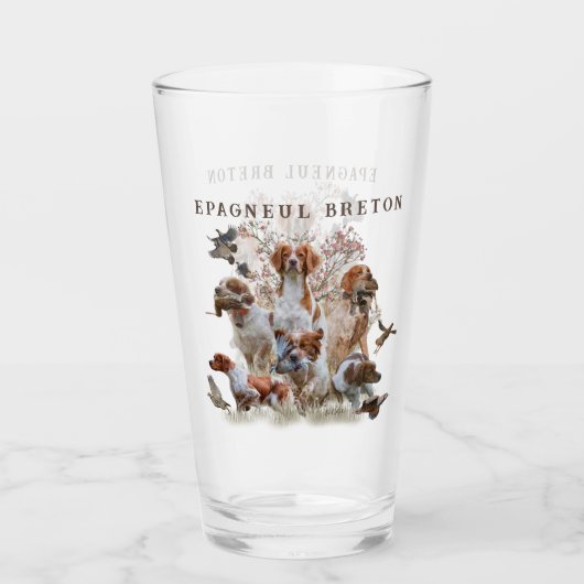 エパグヌールブレトンブリタニースパニエル犬 タンブラーグラス (正面)