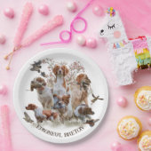 エパグヌールブレトンブリタニースパニエル犬 ペーパープレート (パーティー)