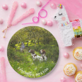 エパグヌールブレトンブリタニースパニエル犬 ペーパープレート (パーティー)