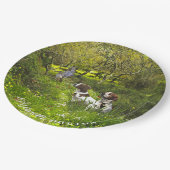 エパグヌールブレトンブリタニースパニエル犬 ペーパープレート (アングル)