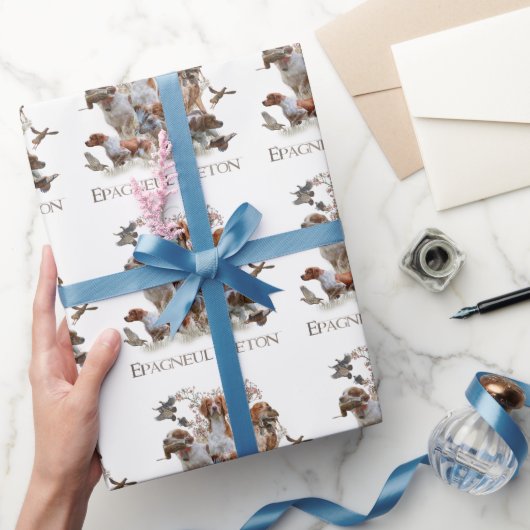 エパグヌールブレトンブリタニースパニエル犬 ラッピングペーパー (ギフト)