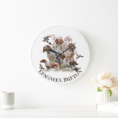 エパグヌールブレトンブリタニースパニエル犬 ラージ壁時計 (ホーム)