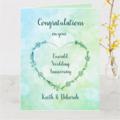 エパーソナライズされたメラ結婚ルド記念日 カード (黄色い花)