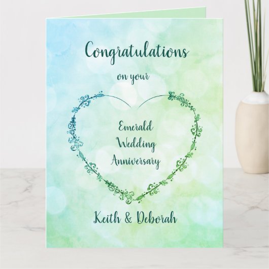 エパーソナライズされたメラ結婚ルド記念日 カード (正面)