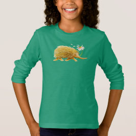 エヒドナお洒落の水彩樹林動物アート Tシャツ