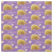 エヒドナデイジーアートパターン(の模様が)ある動物 ファブリック (見本)