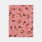 エビおもしろいかわいいフリースブランケット フリースブランケット (正面)