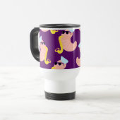 エビおもしろいミュージシャンシーフードユーモア漫画 トラベルマグ (正面左)