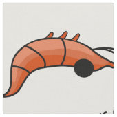 エビおもしろい生地 ファブリック (クローズアップ)