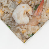 エビが付いているチャーハン フリースブランケット (角)