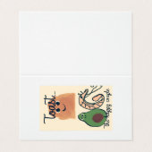 エビとアボカド「ハッピーカップルのトースト」カード (外部フラット)