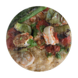 エビとグリットグラス カッティングボード