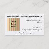 エビとレモンのケータリングとフードプラッタ写真 名刺 (裏面)