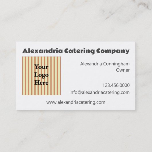 エビとレモンのケータリングとフードプラッタ写真 名刺 (裏面)