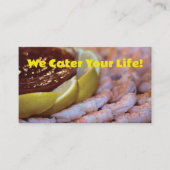 エビとレモンのケータリングとフードプラッタ写真 名刺 (正面)