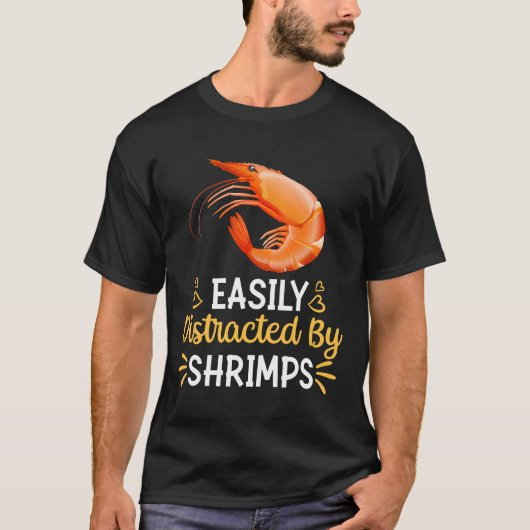 エビに気を取られる Tシャツ (正面)