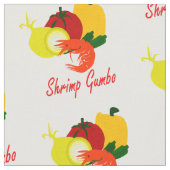 エビのオクラ ファブリック (クローズアップ)