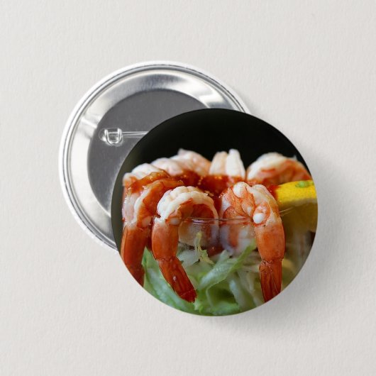 エビのカクテルレモンレタスのシーフード 缶バッジ (正面&裏面)