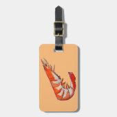 エビのシーフードキッチアート ラゲッジタグ (正面縦)