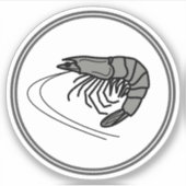 エビのステッカー | FishエビCrabゲームコレクション シール (正面)