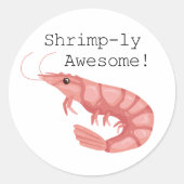 エビのステッ素晴らしカー ラウンドシール (正面)