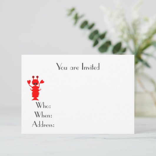 エビのビーチをテーマにした 招待状 (スタンド正面)