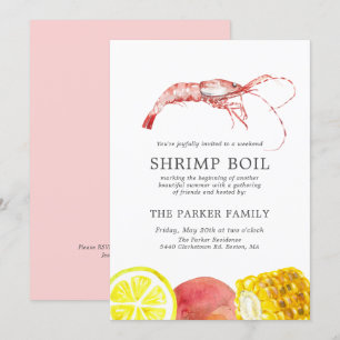 エビのボイルパーティー   海鮮パーティーの招待状 招待状