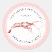 エビのボイル | 海鮮パーティー ラウンドシール (正面)
