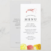 エビのボイル | 海鮮ボイルをテーマにしたグレー メニュー (正面/裏面)