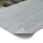 エビのボート係留 ポスター (角)