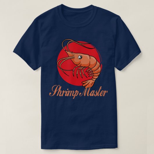 エビのマスター食べーの海老 Tシャツ (デザイン正面)