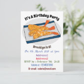 エビの天ぷら漫画イラスト 招待状 (スタンド正面)