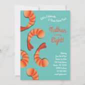 エビの子供の誕生日パーティー 招待状 (正面)