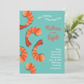 エビの子供の誕生日パーティー 招待状 (スタンド正面)