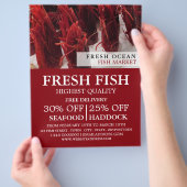 エビの展示、魚屋/妻、魚市場 チラシ (手)