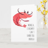 エビの海老が足りなくて感謝できない カード (黄色い花)