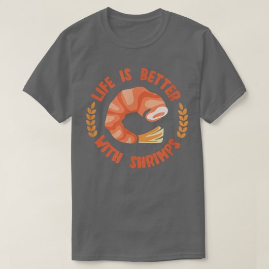 エビの海老シェフ食べのエビとの暮らし Tシャツ (デザイン正面)