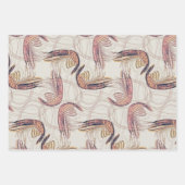 エビの海老パターン ラッピングペーパーシート (正面)