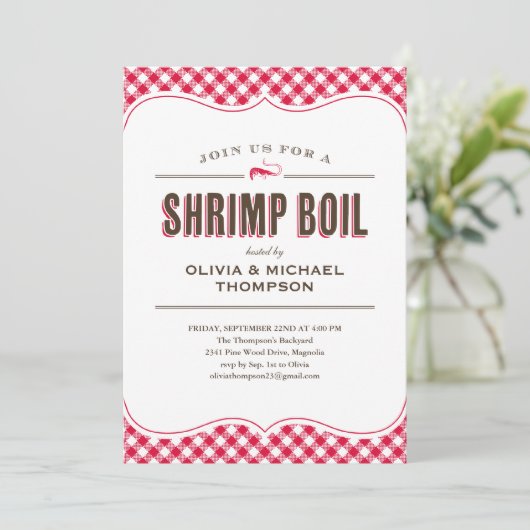 エビの煮沸招待状 招待状 (スタンド正面)