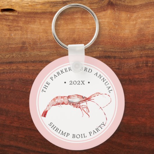 エビの煮沸 |シーフードをテーマにした キーホルダー (正面)