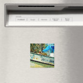 エビの船ジョンが印象派を描いた抽象芸術 マグネット (インサイチュ (食洗機))