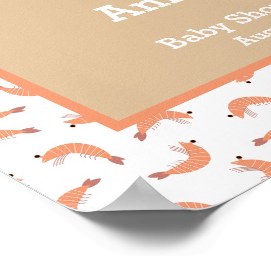 エビの赤ちゃんシャワーへようこそ ポスター (角)