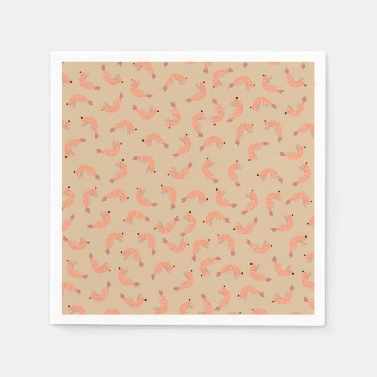 エビの赤ちゃんシャワー スタンダードカクテルナプキン (正面)